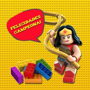 TARJETA DE FELICITACIÓN LEGO CAMPEONA - CASTELLANO 16646