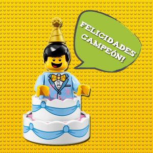 TARJETA DE FELICITACIÓN LEGO TARTA - CASTELLANO 16647