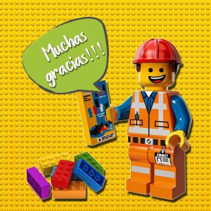 TARJETA DE AGRADECIMIENTO LEGO OBRERO - CASTELLANO 16651