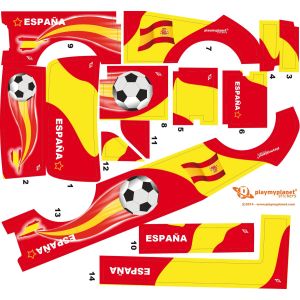 STICKERS ADHESIVOS DE PLAYMYPLANET FÚTBOL ESPAÑA COMPATIBLES CON PLAYMOBIL® MINI BUS 5267 4543