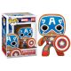 FUNKO POP! Marvel: Holiday - Capitán América de Jengibre